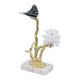 Aluminum Candle Holder with Marble Stand, 8x5x15" W2078P172361
