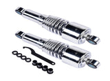 Chrome 10.5" Rear Shocks Absorbers Lowering For Harley Road King Tour Glide FLT Dyna 1991-2016 24938032