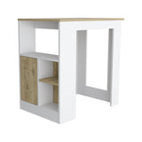 Stirling Kitchen Island with 1-Door Cabinet Push to open System and Side Shelves B070P188868