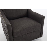 ZNTS dark grey 360 degree swivel rotating accent chair with USB and magazine book for living room and W2603P169670