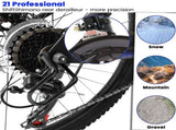 A2660 Bike 26 Inch Wheels, 21-Speed Full Suspension Mens Womens Trail Commuter City W1856P599412