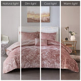 Twin/Twin XL Velvet Duvet Cover Set with Throw Pillow B03596046