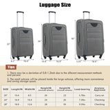 Softside Luggage Expandable 3 Piece Set Suitcase with Duffel Bag Upright Spinner Softshell N732P201004A