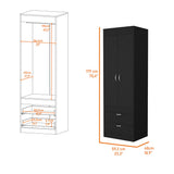 Alabama Armoire, One Large Cabinet, Two Drawers B128P148647