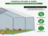13 x 10 ft Large Metal Chicken Coop, Walk-in Poultry Cage Chicken Hen Run House with Waterproof 35453642