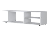 White TV Rack with Open Storage B062P252133
