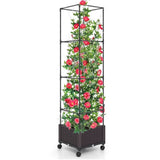 67 inch garden bed with trellis 25074898