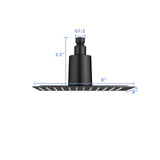 8" Square Rain Shower Head, Ultra-Thin Design 304 Stainless Steel Ceiling Shower Head, Wall/Ceiling W1243P306959