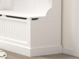Entryway Bench with Standing Coat Rack, Hall Tree with Shoe Storage Bench, Entryway Organizer with 5 W409P262447