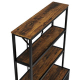 3-Shelf Metal with Drawers for Home Office, Open, Vintage Industrial Style W1580P251089