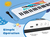 49 Keys Kids Electronic Keyboard with Microphone, 8 Tones & Rhythms Educational Music Toy for Age 3 52211087