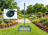 18 Inch Rolling Lawn Aerator with Splash-Proof Fender for Garden Dark green, silver - Outdoor Lawn 65140851