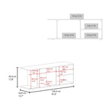 Entertainment Center 17.8" H, with 4 Shelves and 4 Legs, Black B097P250864
