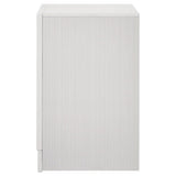 White 2-drawer Nightstand with Hidden Jewelry Tray B062P145596