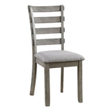 ZNTS Gray Color Dining Chairs Padded Seat Set of 2pc Side Chair Ladder Back Kitchen Dining Room B011P246316