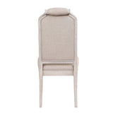 Beige and Antique Champagne Tufted Back Side Chairs B062P186527