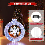 33 Inch Lighted Snowflake Wreath Christmas Decoration 68465668