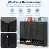 ON-TREND Sleek and Modern Shoe Cabinet Adjustable Shelves, Minimalist Shoe Storage Organizer WF304415AAB