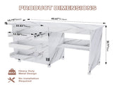 4-in-1 Folding Sewing Table with Lockable Wheels Multi-Functional Craft Station, End Table, 11027991