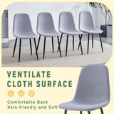 Gray PU and Metal Combined Shell Chair, Perfectly Matching Minimalist and Scandinavian Style Homes, W3226P279068