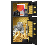 Large Double-door Coin-operated Safe,Digital Security Safe with Fireproof and Waterproof Bag,6.0 W1779P283321