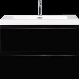 30" Floating Bathroom Vanity with Sink, Modern Wall-Mounted Bathroom Storage Vanity Cabinet with W1573P152692