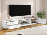 70 inch TV Stand for TVs up to 80 Inch, Minimalist TV Console Table with Drawers, Media N710P339470W