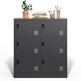 ZNTS 6-Door Employee Storage Locker, Metal Lockers for Office, Gym, School, and Homewith Card Slot 30035722