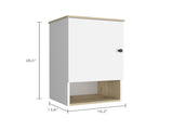Light Oak and White 1-Shelf Medicine Cabinet B06279994