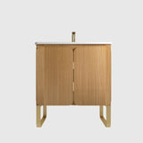 U093-Dalia30F-107 30" Freestanding & Wall Mounted Light Wood Bathroom Vanity with Ceramic Sink , W1865P207292