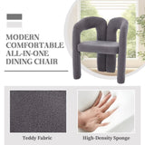 COOLMORE Contemporary Designed Velvet Fabric Upholstered Accent/Dining Chair /Barrel Side Chairs W395P224765