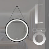 24inch Bathroom Led Classy Vanity Mirror with focused backplane,Black aluminum alloy frame,High W1992P211230