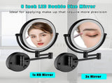 LED Wall Mount Two-Sided Magnifying Makeup Vanity Mirror 68861572