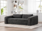 71" 2-in-1 Pull Out Foldable Loveseat Sofa Bed with Armrest & Backrest Pillows, Convertible Chenille W3118P388902