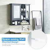 Gray bathroom cabinet with mirror 41387584