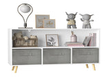 Kids bookcase with Collapsible Fabric Drawers, Children's Book Display, Toy Storage Cabinet 11190729