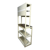 31.50" White and Rustic Brown color 5-Tier Bakers Rack for Kitchen with Storage, Coffee Bar, Kitchen W1412P230431