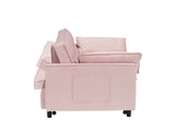 Modern velvet sofa, sofa pull-out bed, small love seat casual sofa with back, with pillow, pockets, 82640220