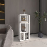 Eco 39" Tall Four-Tier Bookcase, Living Room, Storage Cabinet, Shelves White B070P254756