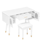 Elegant Vanity Makeup Table & Chair Set, Modern Dressing Table with Organizer, Writing Desk, N844P285188A