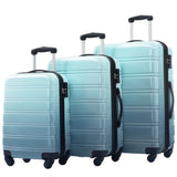 Hardshell Luggage Sets 3 Piece Gradient Color Expandable Suitcase with Spinner Wheels and TSA Lock N732P184448M