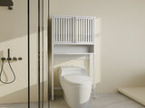 Toilet storage shelf, Private bathroom, Laundry room, Space-saving, white W2207P308769