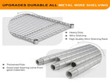 58''W Adjustable Storage Shelves 1200LBS NSF Wire Shelving Unit 4 Tier Metal Shelving for Storage 08498006