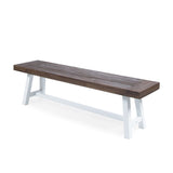 Outdoor Carlisle Benches, Sandblasted Dark Brown White 54562.00SBRN