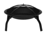 22" Four - legged Folding Iron Brazier Wood Pit Decoration for Backyard Poolside 95649701