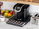 Single Serve Coffee Pod Drawer, 36 Pod Capacity, Metal, 12.75"L x 13"W x 3"H, Black 64942708
