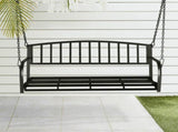 118*46*47cm Iron Art With Iron Chain Vertical Bar Backrest 200kg Iron Swing BlackSwing frames not 19772343