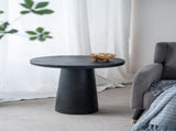 22x22x25.5" Black Round Side Table with Pedestal Base W2078P203271