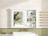 30'' x 28'' Bathroom Medicine Cabinet with Mirror, Wall Mounted Mirror Cabinet with Storage N710P209425K