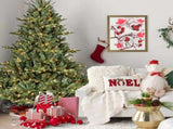 Artificial 7.5ft Green Christmas Tree with 2441 PE/PVC Mixed Branch Tips, 850L warm white led, 32231578